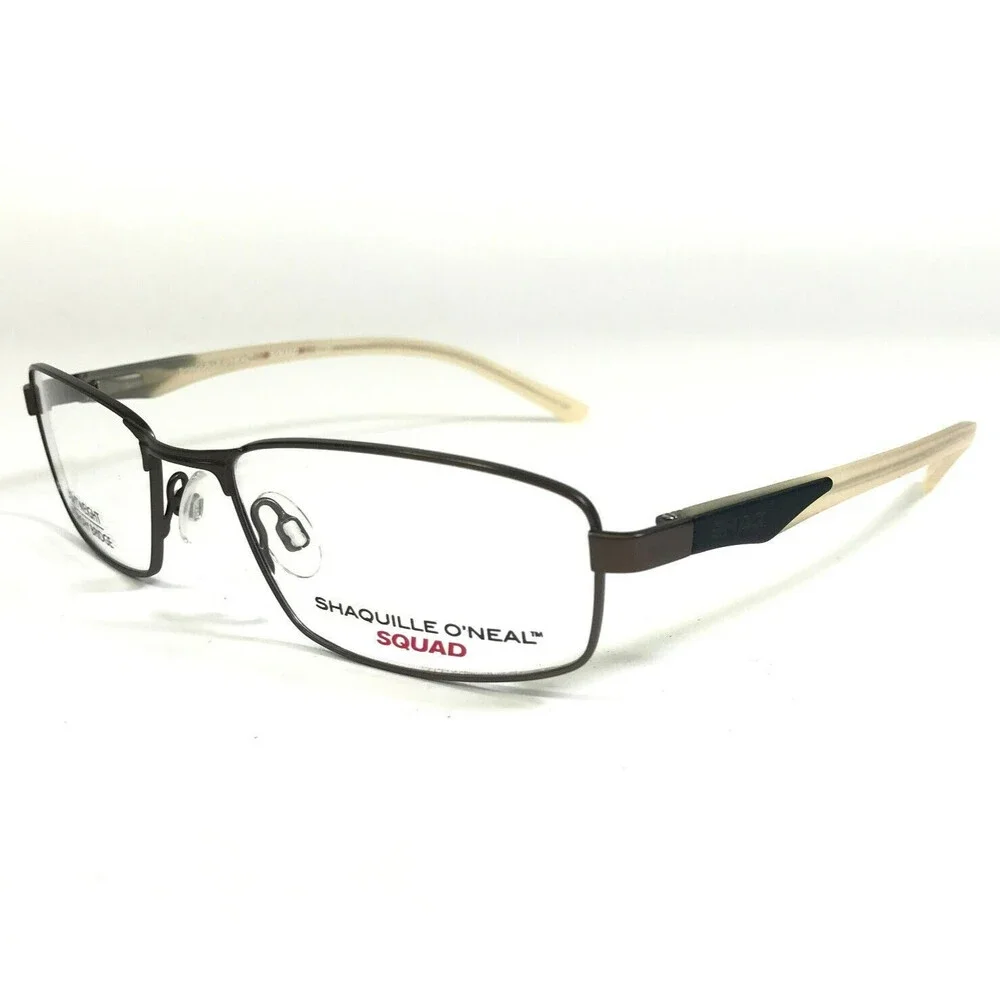 Shaquille O'Neal Eyeglasses Frames Squad 502M 058 Brown Nude Wrap 53-17-140